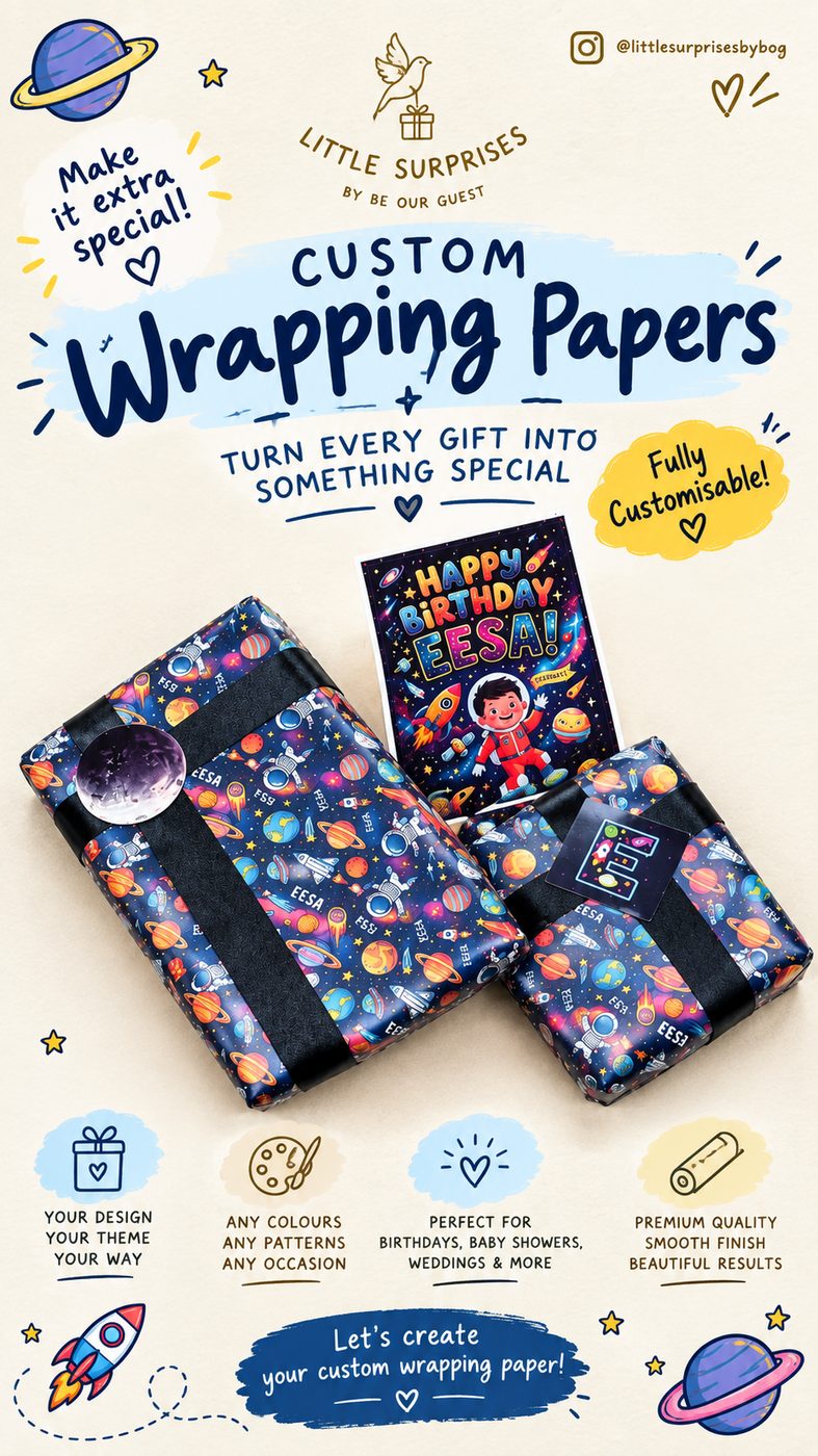 Space Wrapping Paper by Little Surprises